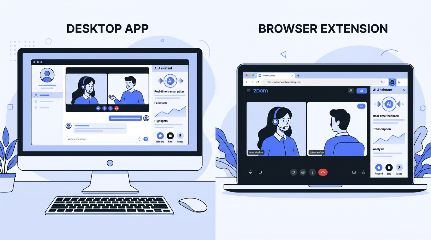 AI Interview Assistant Desktop App vs Browser Extension (2026 Guide)