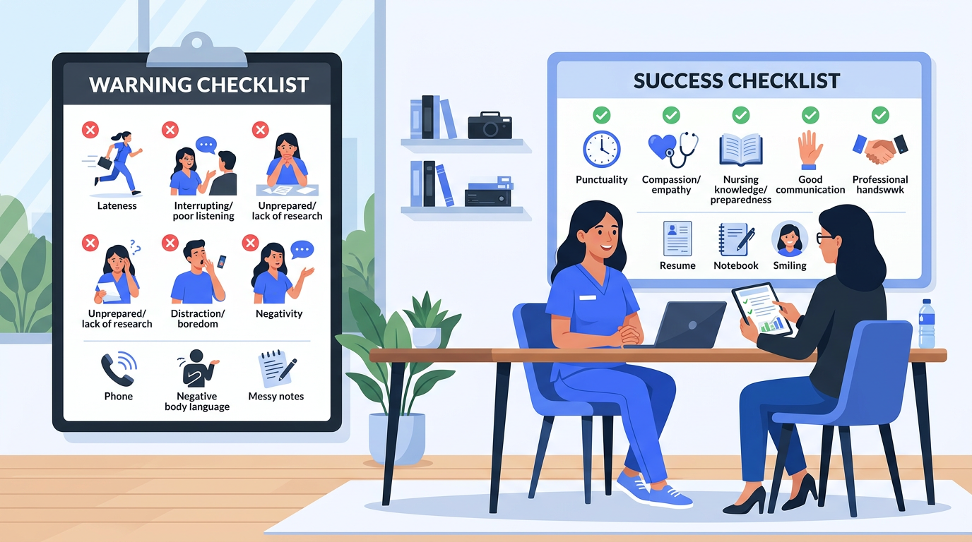 Common Nursing Interview Mistakes and How to Avoid Them (2026) | Free Practice